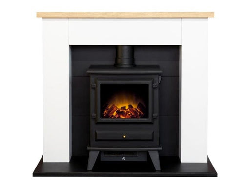 adam chester fireplace stove suite with hudson stove