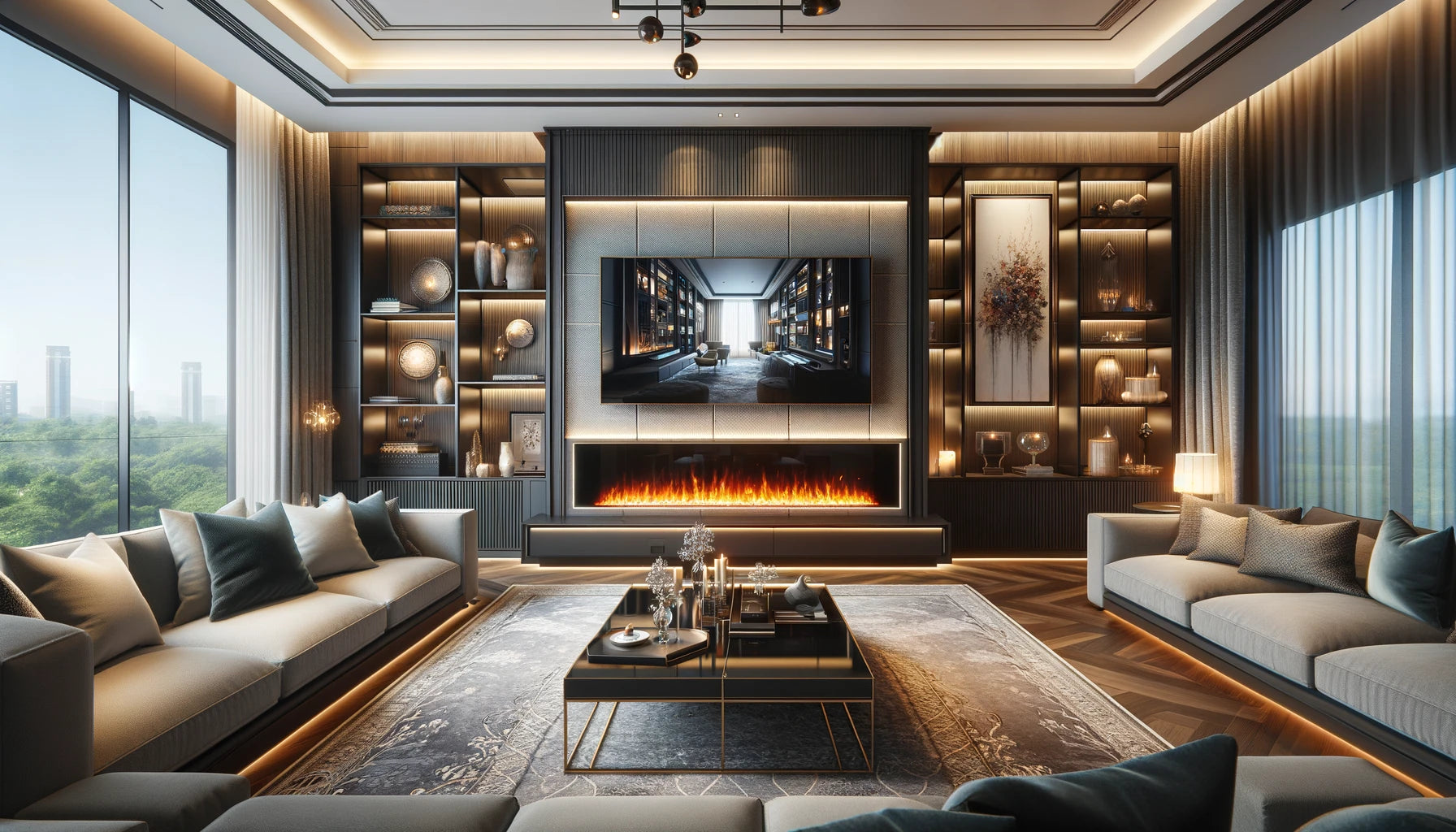 Mastering Media Wall Construction: Integrating Style, Storage, and Fireplaces