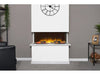 Adam 31 inch media wall panoramic fire in a stylish living room