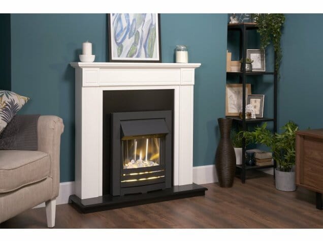 Adam Helios Black Pebble Effect Electric Fire