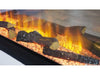 log effect of the 51 inch electric fire inset adam sahara media wall