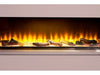 front view of adam sahara 31 inch media wall fire panoramic