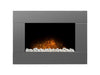 grey pebbled adam wall mounted fire on a white background