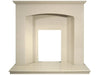 roman marble adam valetta fireplace with downlights in 48 inch