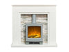 Grey Lunar Electric stove in Acantha amalfi fireplace