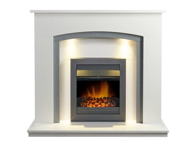 black adam comet with adam savanna fireplace suite