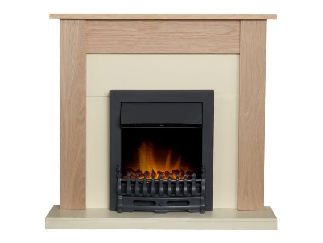 adam southwold fireplace suite with a black adam blenheim fire in black