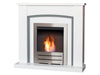 side view of adam chilton fireplace in pure white and grey 39 inches