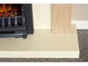 cream hearth against a grey carpet