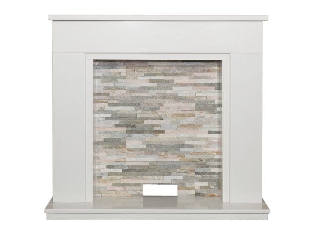 Acantha amalfi fireplace with downlights for stove