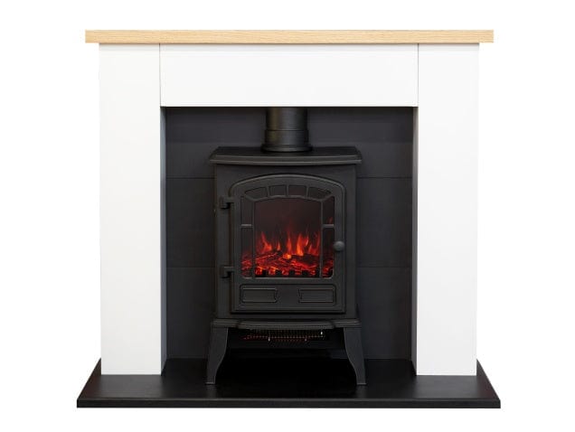 Sureflame hudson stove fire in the pure white Adam Chester