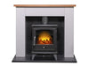 Aviemore Electric Stove in Black in the adam chester fireplace