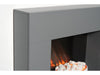 side panel of the grey part of the adam cubist electric fireplace suite