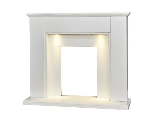 downlights on the adam eltham fireplace pure white