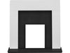 Adam Miami pure white and black fireplace 