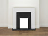 adam miami white and black granite fireplace 48 inches