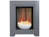 Adam Monet fireplace in grey on a white background