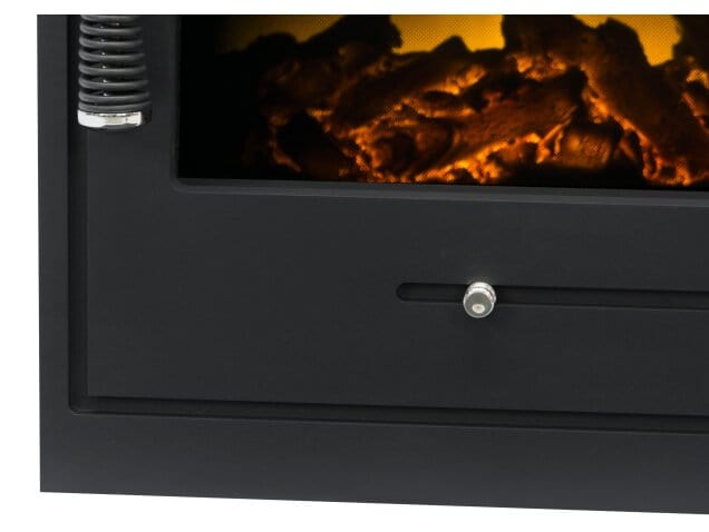 Adam Oslo Electric Fire Inset Stove In Black With Remote Control