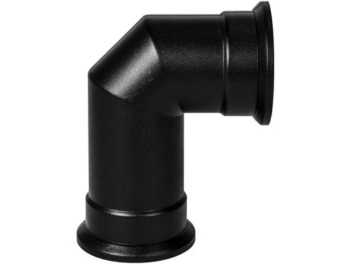 angled stove pipe in black