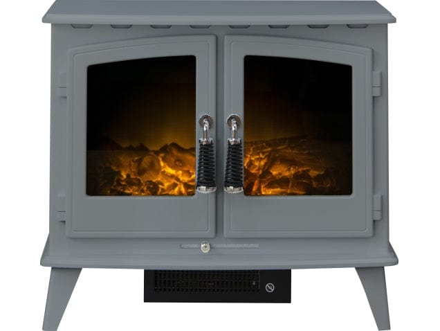 adam woodouse grey electric stove with 2 doors