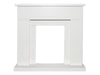 White marble fireplace by lomond front view