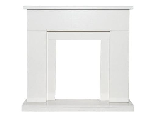 White marble fireplace by lomond front view