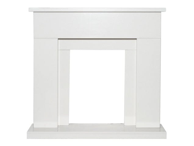 White marble fireplace by lomond front view