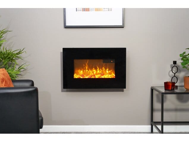 sureflame 9334 in a living room shown mounted on a wall