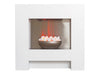 Adam cubist electric fireplace suite in white