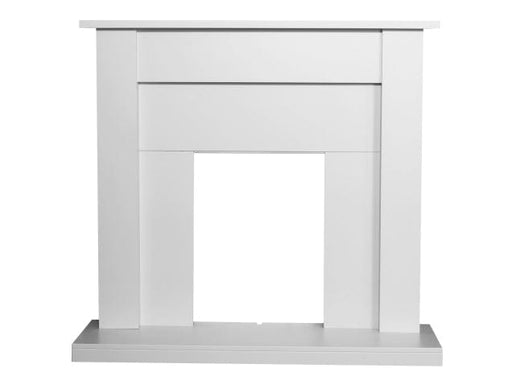 Adam sutton Fireplace that is 43 inches and pure white in colour