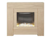 Adam brooklyn 30 inch fireplace suite in oak on white background