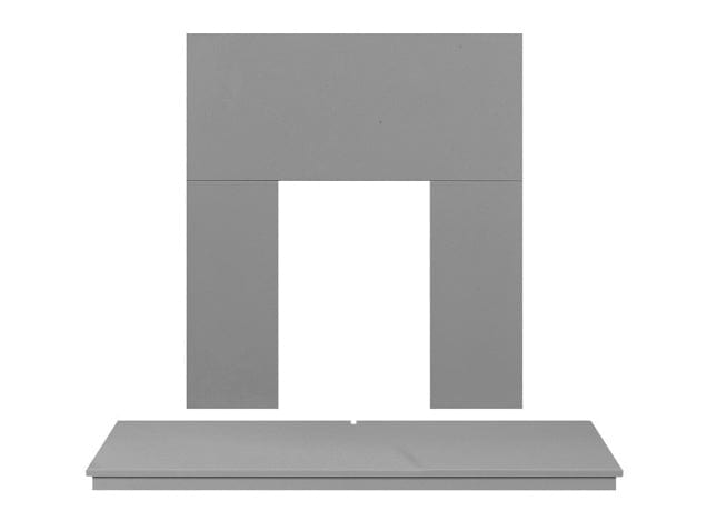 Grey adam back panel and hearth 48 inches