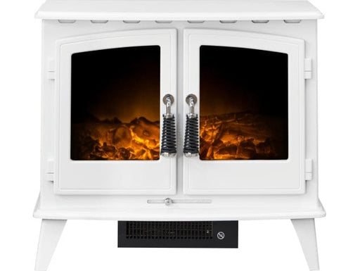 White front of the adam woodhouse electric stove